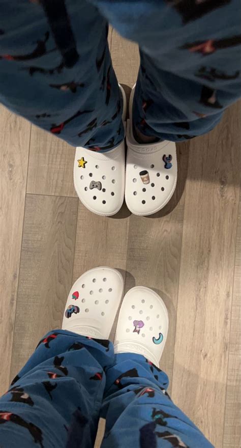 Crocs Matching Crocs Jibbitz Aesthetic Shoes Couple Aesthetic Crocs