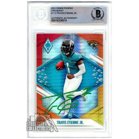 Travis Etienne Jr Panini Phoenix Fire Burst Autograph Rookie Card