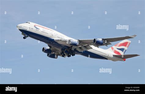 British Airways Boeing 747 Jumbo Jet G BYGG Taking Off From London