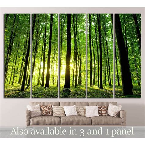 Beautiful Green Forest №20 Ready To Hang Canvas Print Zellart Canvas