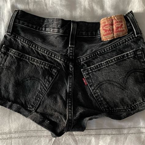 Levis 501 Original Denim Shorts In Wise Up Black Gem