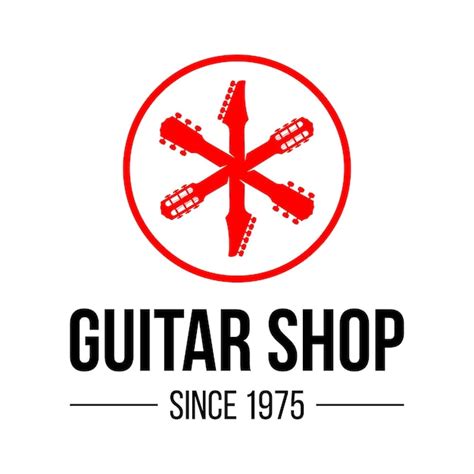 Premium Vector Guitar Shop Logo Vector Template With Different Shape