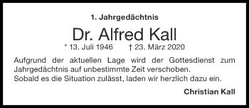 Traueranzeigen Von Alfred Kall Aachen Gedenkt