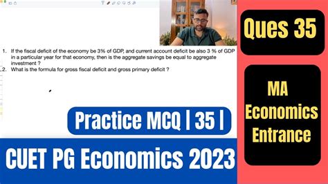 Gross Fiscal Deficit And Primary Deficit CUET PG Economics 2023