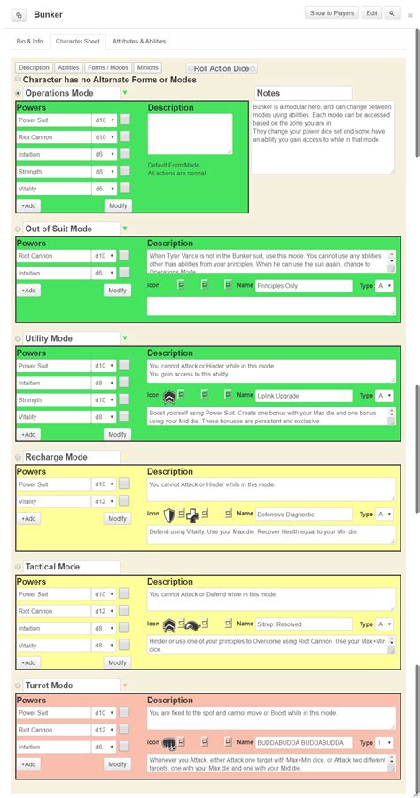 New Roll20 Character Sheet | Greater Than Games