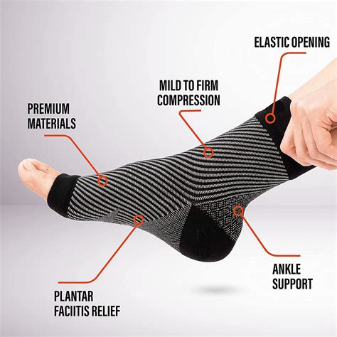 Black Plantar Fasciitis Compression Socks - Plantar Fasciitis Socks ...