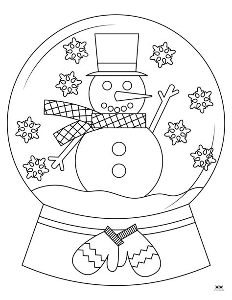 Snow Globe Coloring Pages Templates 25 Pages Printabulls