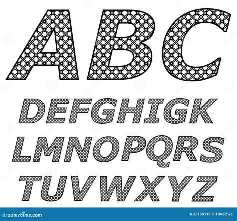 Black and white alphabet. stock vector. Illustration of education ...