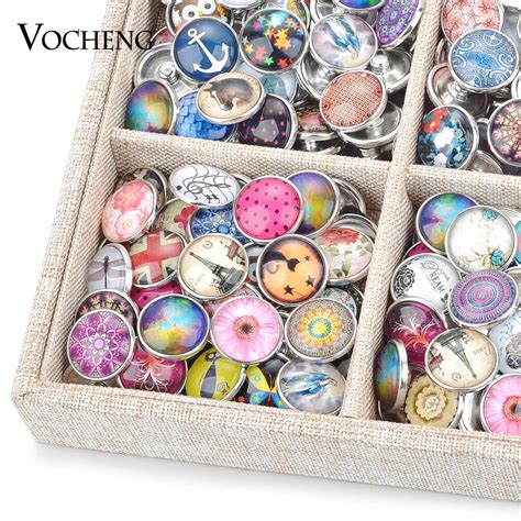 Diy Interchangeable Snap Buttons Jewelry Wholesale Mix Sales 50pcs Bag