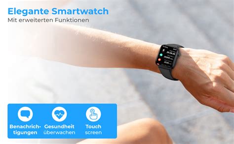 Nuvance Smartwatch Herren Und Damen Fitnessuhr Smart Watch Mit Pulsuhr Und Fitness Tracker