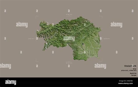 Area Of Steiermark State Of Austria Isolated On A Solid Background In