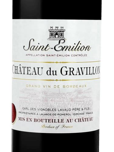 Vignobles Lavaud Château du Gravillon Saint Émilion Vivino US