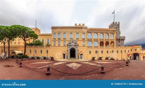 Panoramic View Of The Prince S Palace On Palace Square In Monaco