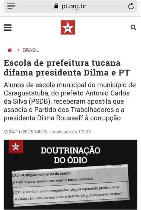 Escola Sem Partido On Twitter O Dia Em Que O Pt Defendeu Uma Escola