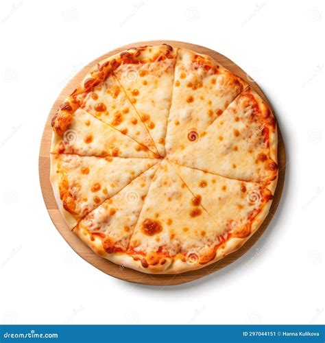 Top view on cheese pizza. stock illustration. Illustration of cheese ...