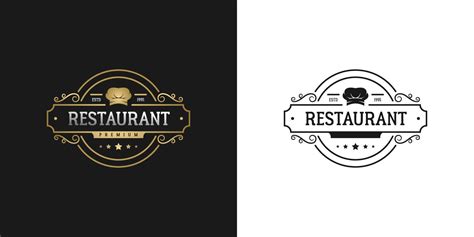 Cr Ation De Logo De Restaurant D Tiquette D Insigne D Embl Me Vintage