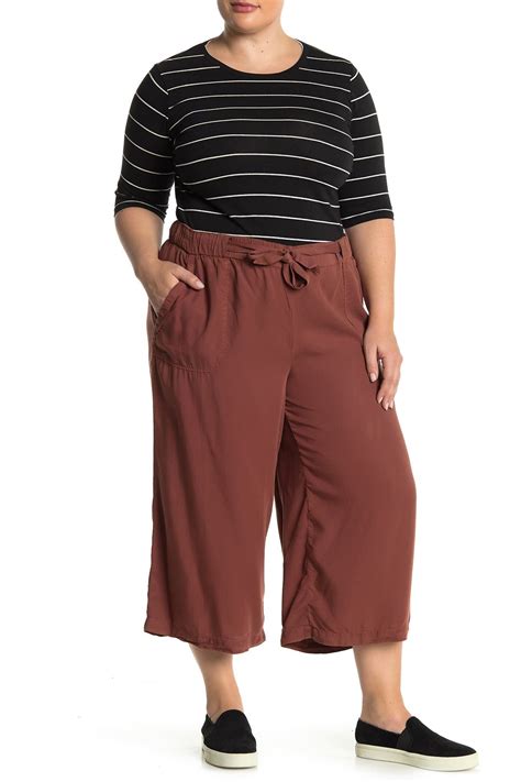 Caslon Tencel Wide Leg Crop Pants Nordstrom Rack