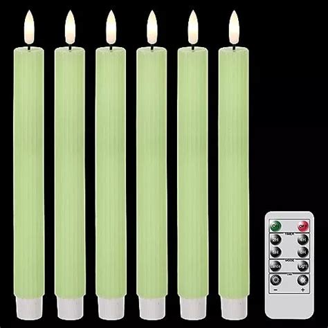 Velas Cónicas Sin Llama De Color Verde Funcionamiento Cuotas sin