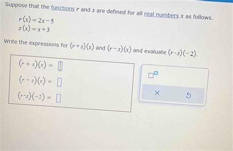 Solved Suppose That The Functions And S Are Defined For All Real