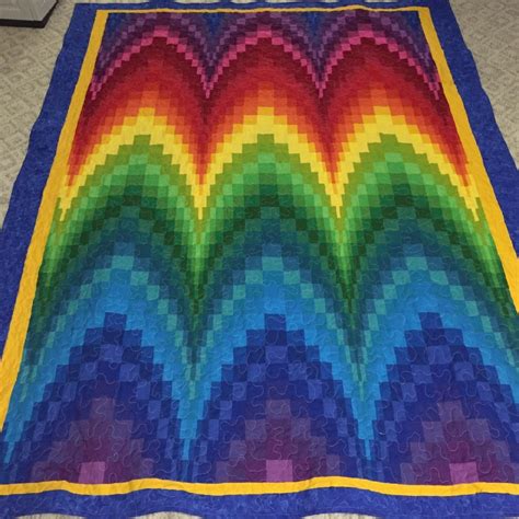 Rainbow Bargello Quiltsby Me