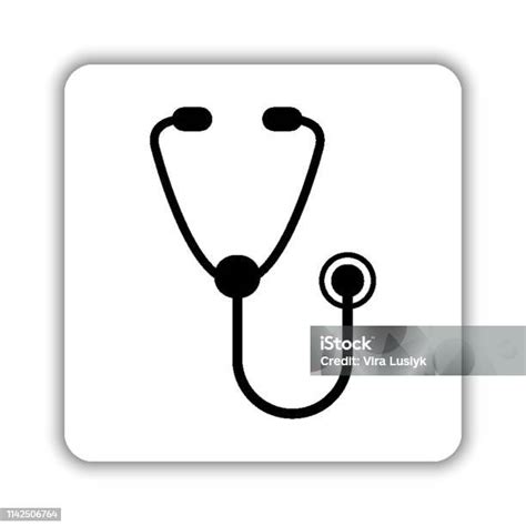 Stethoscope Black Vector Icon Stock Illustration Download Image Now