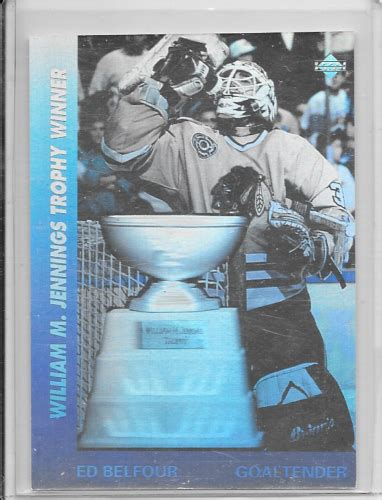 Ed Belfour Insert Hologram Upper Deck Hockey Card Aw Chicago