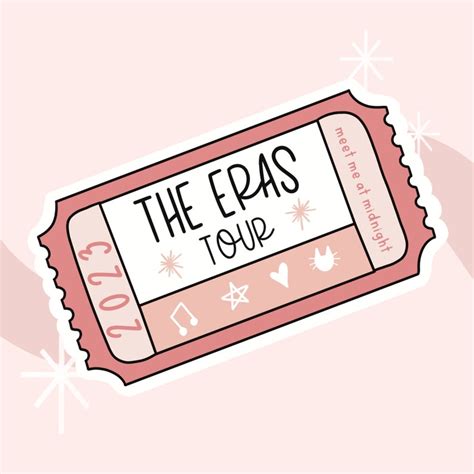 The Eras Tour Sticker Eras Tour Ticker Taylor Eras Sticker Etsy