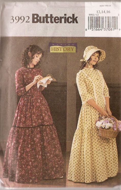 Butterwick Civil War Patterns Costume REINACTMENT Butterick 3992