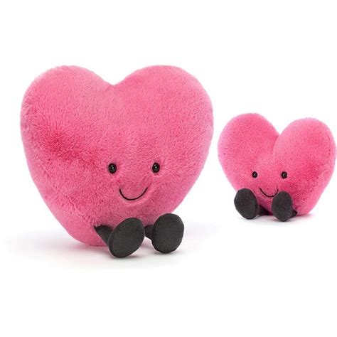 Jellycat Amuseables Hot Pink Heart Plushpaws Co Uk