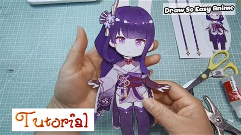 Tutorial Make Paper Dolls Puppet Raiden Shogun Draw So Easy Anime