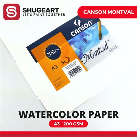 Jual Canson Montval Watercolor Paper Kertas Cat Air 200 Gsm A3 A4 A5 A6