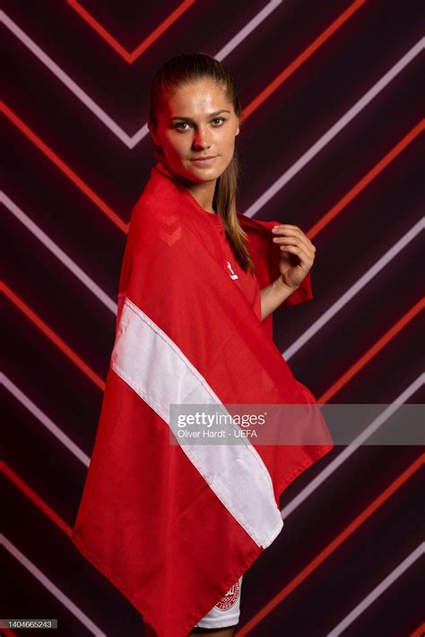 Mille Gejl Of Denmark Poses For A Portrait During The Official Uefa