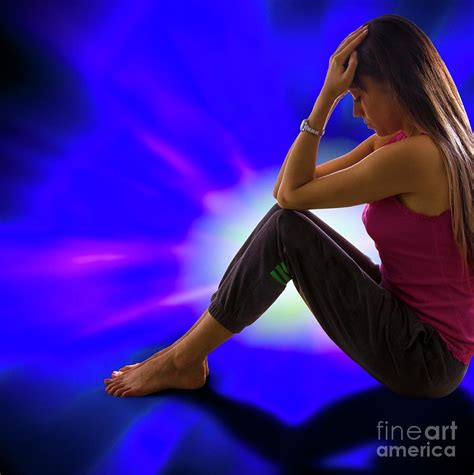 Woman Sitting With Head In Hands Photograph By Victor De Schwanberg