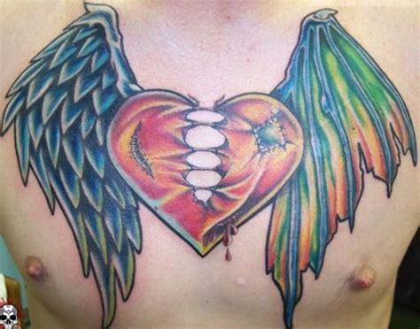 40 Best Broken Heart With Wings Tattoo Images On Pinterest Wing Tattoos Heart With Wings