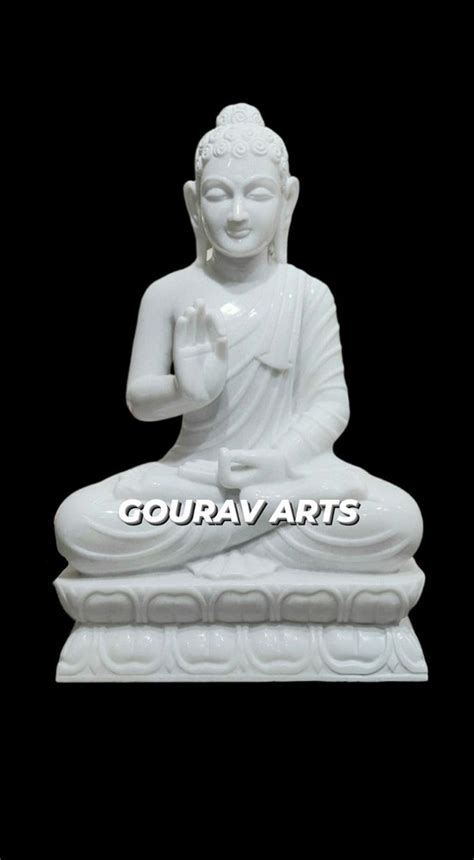 Gaurav Arts Traditional White Marble Buddha Statue At Rs 45000 In Jaipur