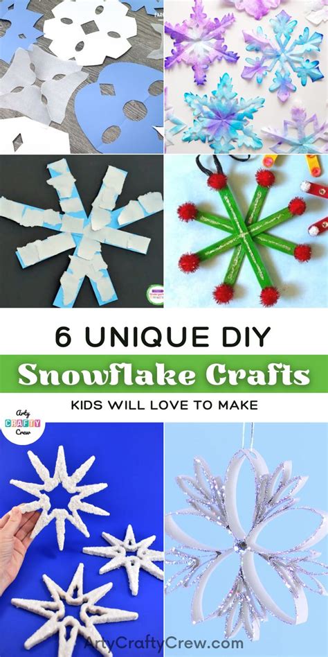 6 Unique DIY Snowflake Crafts Kids Will Love to Make - Arty Crafty Crew