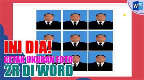 Cara Cetak Ukuran Foto 2r Di Microsoft Word YouTube