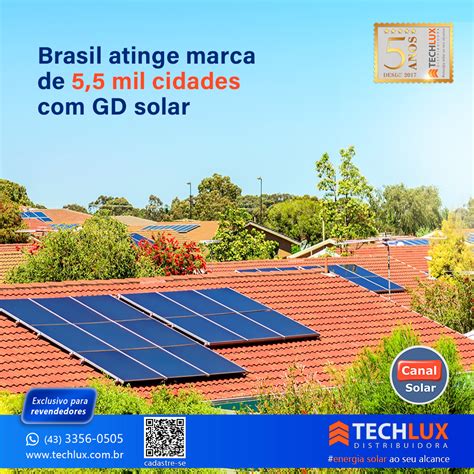 Brasil Atinge Marca De Mil Cidades Gd Solar Techlux