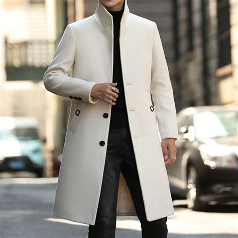 Mens Wool Trench Coat