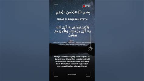 Surat Al Baqarah Ayat 4 Dan 5 Youtube