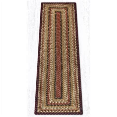 Capitol Importing 25 319 2 X 8 Ft Jute Oblong Braided Rug Burgundy