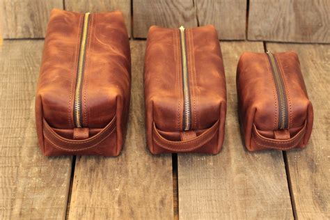 Personalized Leather Dopp Kit Custom Dopp Kit Mens Leather Etsy