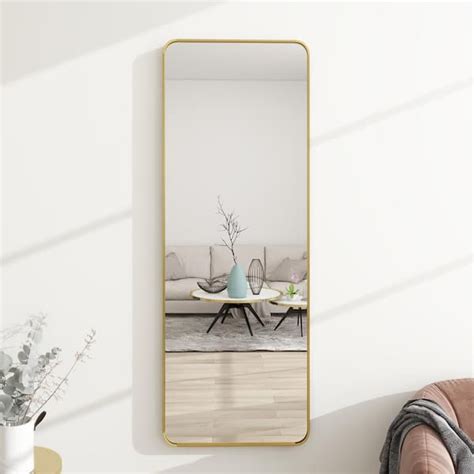 Xramfy In W X In H Rectangular Gold Aluminum Alloy Framed