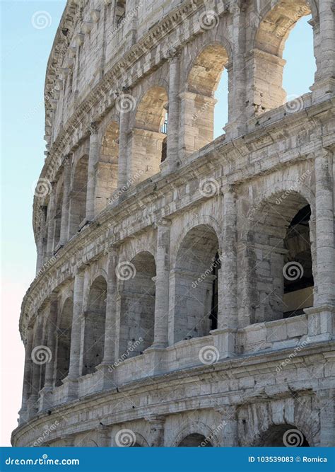 Gran Roman Colosseum Coliseum Colosseo Flavian Amphitheat Imagen De