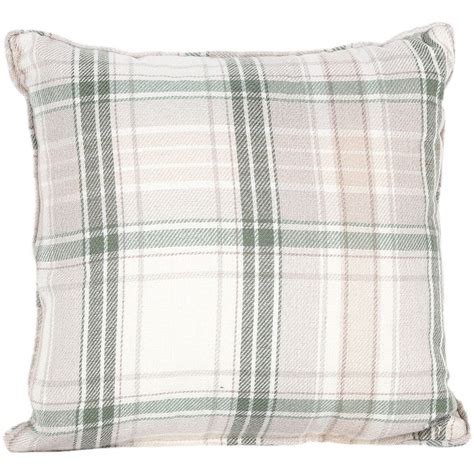 Divante Hatfield Green Check Cushion 45 X 45cm Wilko