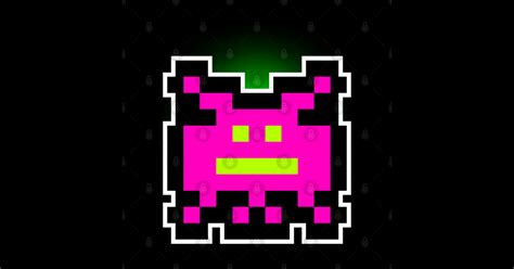 Pink Invader 2 Space Invaders Sticker TeePublic