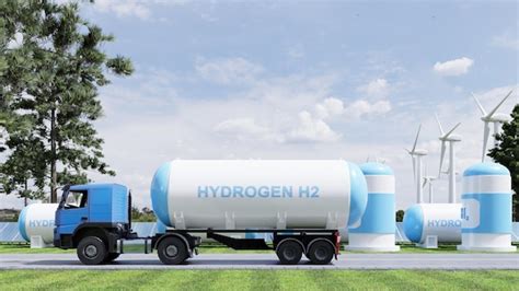 Concept De Transport De Gaz Hydrog Ne Avec Remorque De R Servoir De Gaz