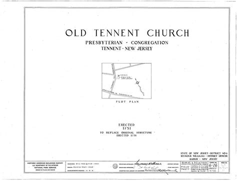 Habs Nj Tent Sheet Of First Presbyterian Church Tennent