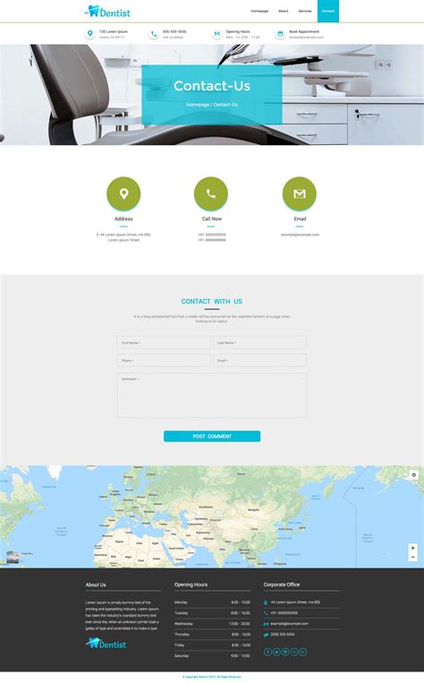 Dentist Website Design Mockup for Free