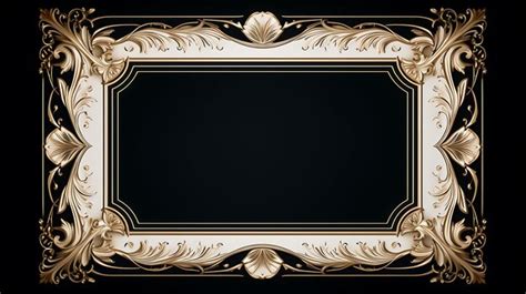 Premium Photo | Gold frame with a gold border and a gold border